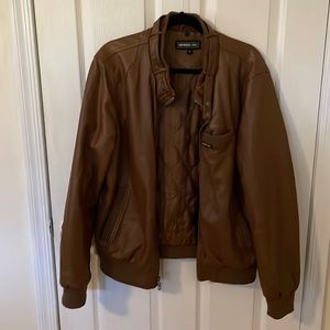 Members Only Faux Leather Jacket | Size: M | Color: Brown